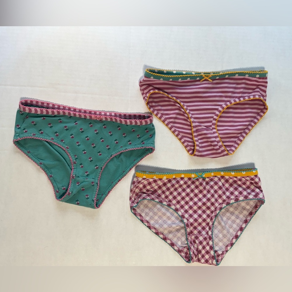 Matilda Jane Girls' Size 10 Briefs Set of 3 -Teal, Pink & Purple